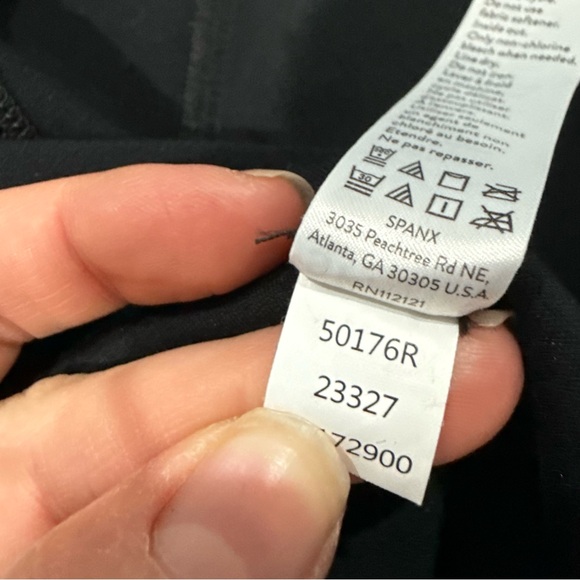 Spanx Jacket Faux Leather Convertible Drape Front in Black - Picture 9 of 11